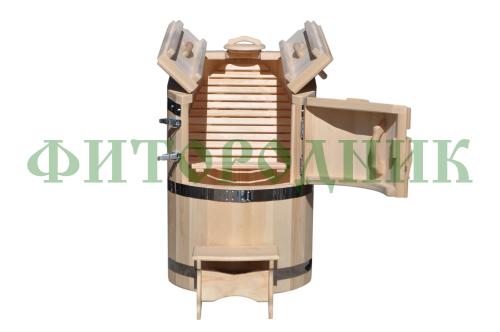 кедровая бочка полулежачая «профессиональная» с парогенератором