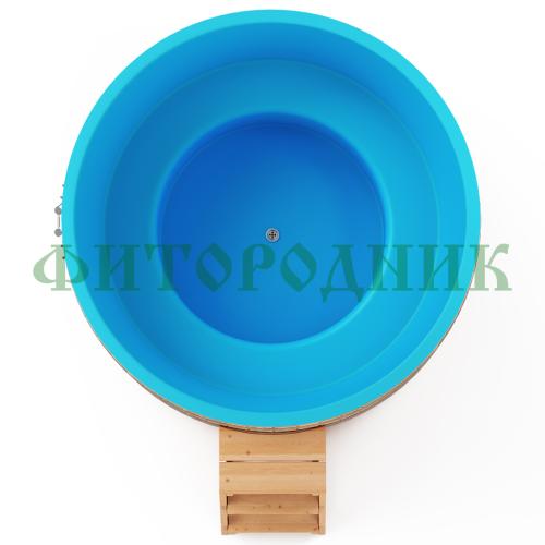 круглая купель «comfort» из лиственницы с термопластиковой вставкой диаметр 2000 мм