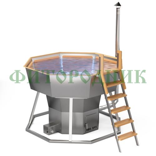 банный чан «premium neo steel» на подставке с печью 2350 мм