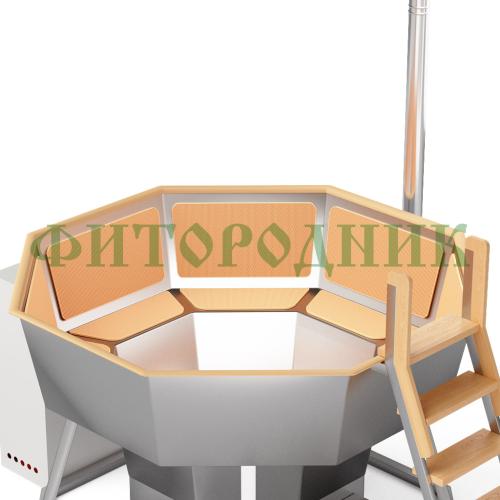 банный чан «premium neo steel» на подставке с газовой горелкой 2150 мм