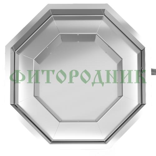 фурако «premium terrace октагон» из нержавеющей стали с внешней печью 2350 мм