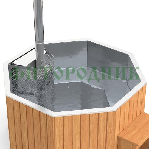 фурако «premium октагон» из нержавеющей стали со встроенной печью 2150 мм