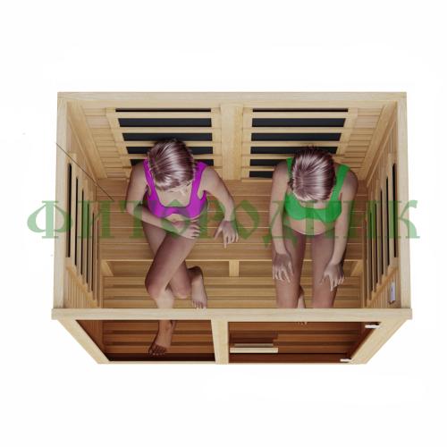 двухместная инфракрасная сауна «comfort» с карбоновыми излучателями