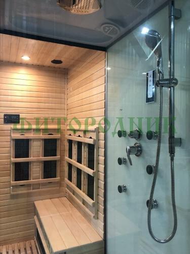 комбинированная сауна трехместная «comfort» с душевой кабиной