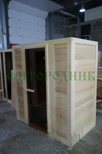 финская сауна трехместная «comfort» с электрической печью