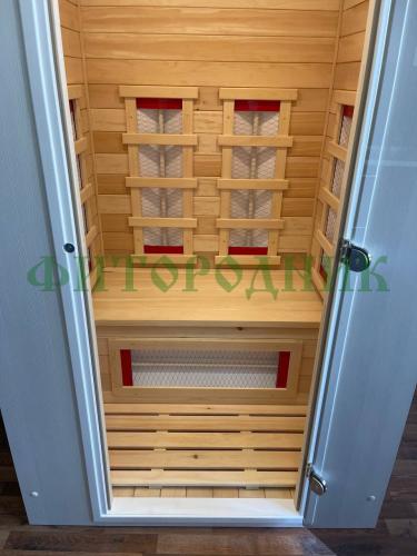 трехместная угловая инфракрасная сауна «interio» с карбоновыми излучателями