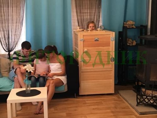 мини-сауна квадратная «двухрежимная» с инфракрасными излучателями и парогенератором