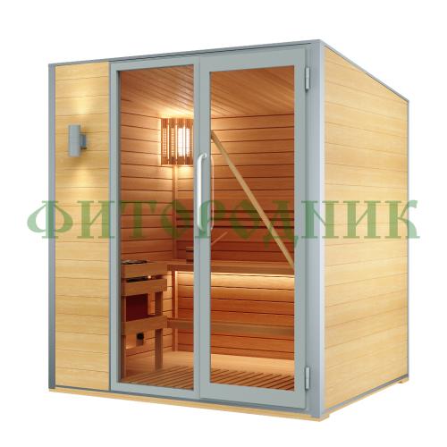 уличная модульная трехместная сауна «premium» с электрической печью