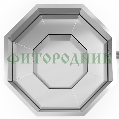 фурако «premium terrace октагон» из нержавеющей стали с внешней печью 2150 мм