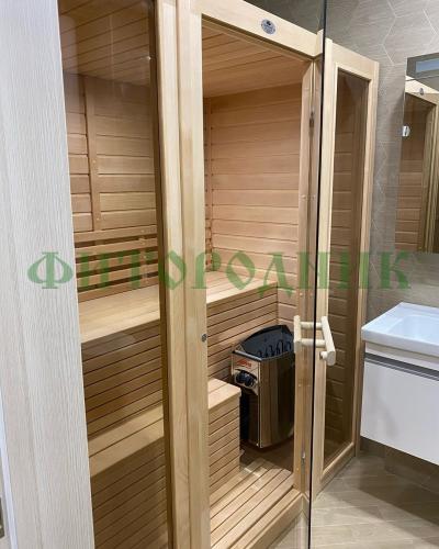 финская сауна трехместная «comfort» с электрической печью