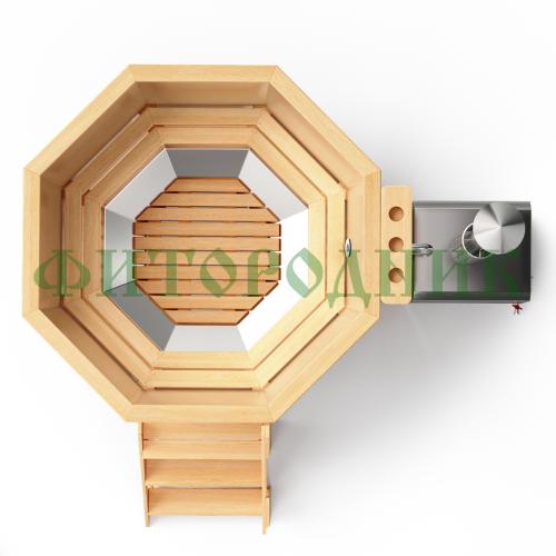 банный чан «comfort» на подставке с внешней печью 2150 мм