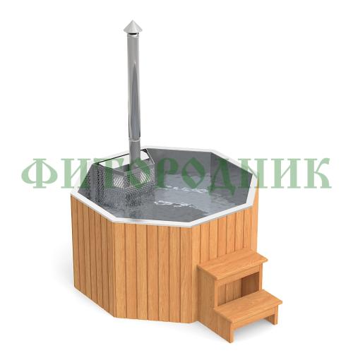 фурако «premium октагон» из нержавеющей стали со встроенной печью 2150 мм