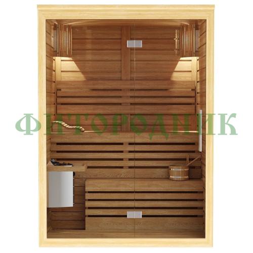 финская сауна двухместная «premium» с электрической печью harvia