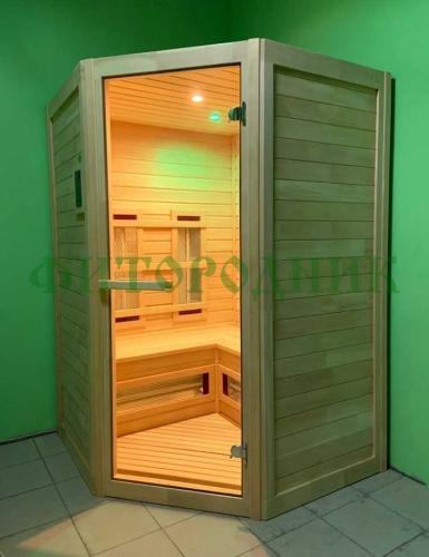 двухместная угловая инфракрасная сауна «comfort» с керамическими излучателями