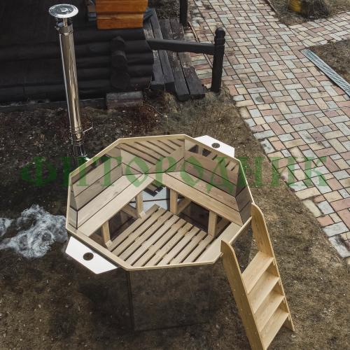 банный чан 8 гр. «сибирский знахарь» 1650 мм высота 1250 мм, глубина чаши 850 мм