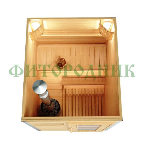 уличная модульная двухместная сауна «comfort» с дровяной печью