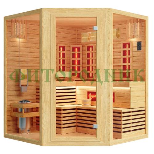 комбинированная сауна трехместная угловая «comfort»