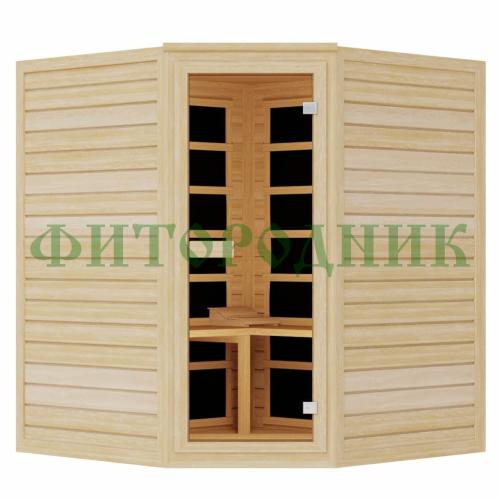 трехместная угловая инфракрасная сауна «comfort» с карбоновыми излучателями