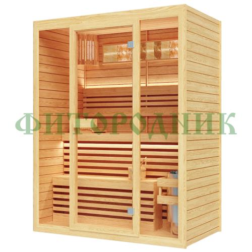 финская сауна трехместная «comfort» с электрической печью