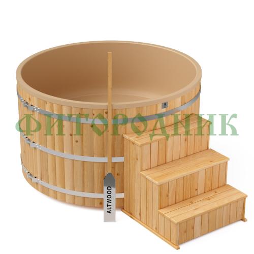фурако круглая «comfort» из лиственницы с термопластиковой вставкой с электроподогревом 2000 мм