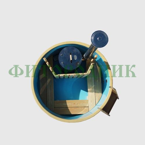 фурако круглая «original» с пластиковой вставкой со встроенной печью 1500 мм