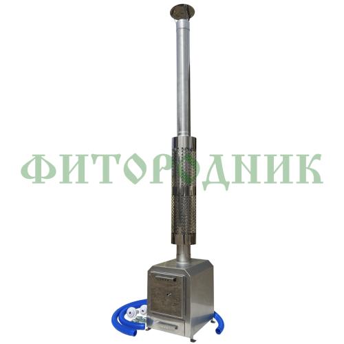 внешняя квадратная дровяная печь «steamlux» premium для бассейна и купели 40 квт