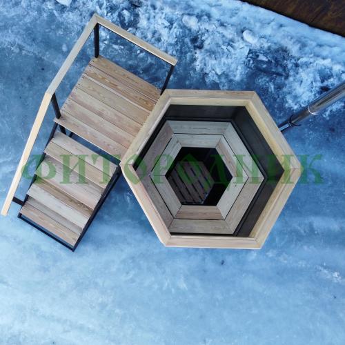 банный чан «original siberia» с печью 2150 мм