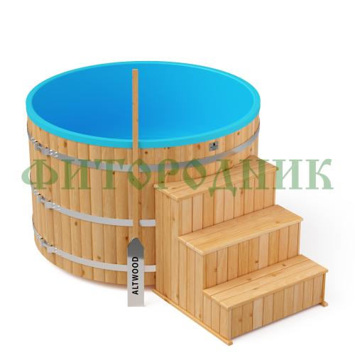 фурако круглая «comfort» из лиственницы с термопластиковой вставкой с электроподогревом 1700 мм