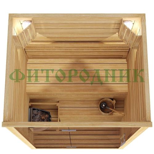 финская сауна одноместная «premium» с электрической печью harvia