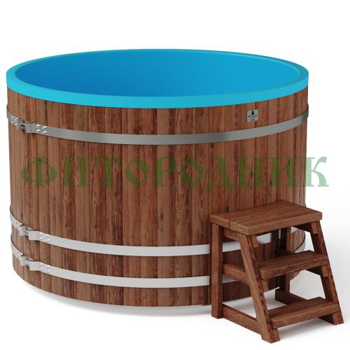 круглая купель «comfort» из лиственницы с термопластиковой вставкой диаметр 1700 мм