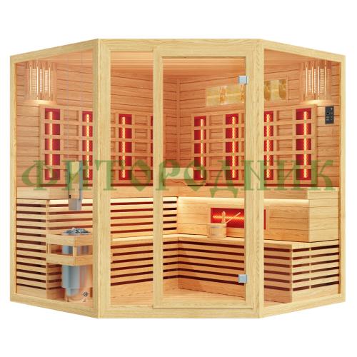 комбинированная сауна четырехместная угловая «comfort»
