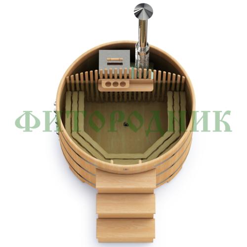 фурако круглая «premium» из кедра со встроенной печью 2000 мм