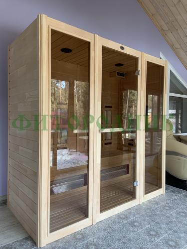 трехместная инфракрасная сауна «comfort» с керамическими излучателями