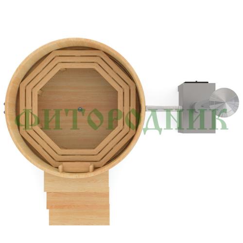 фурако круглая «premium» из кедра с внешней печью с газовой горелкой 1700 мм