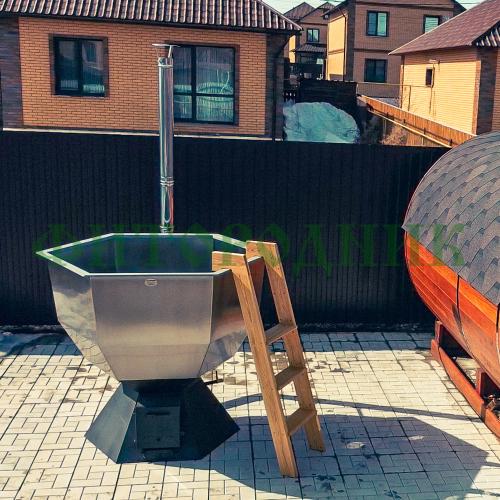 банный чан «original siberia» с печью 2150 мм