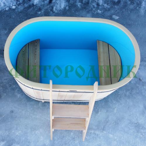 овальная купель «original» с пластиковой вставкой длина 1400 мм ширина 780 мм высота 900 мм