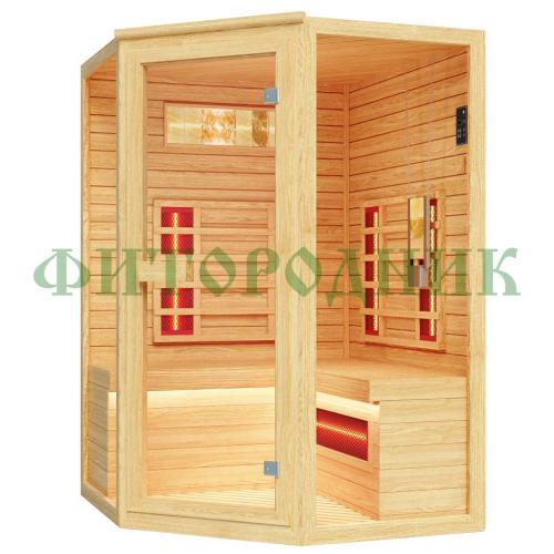 двухместная угловая инфракрасная сауна «comfort» с керамическими излучателями