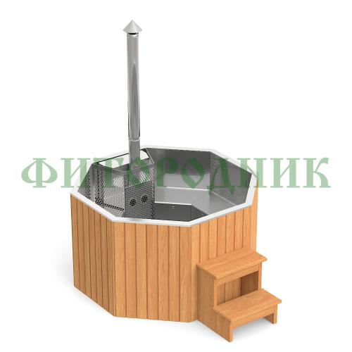 фурако «premium октагон» из нержавеющей стали со встроенной печью 2150 мм