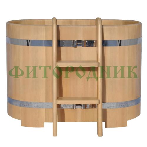 овальная купель «premium» из кедра длина 1400 мм ширина 780 мм высота 1150 мм