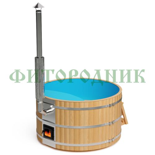 фурако круглая «premium» из лиственницы с пластиковой вставкой с интегрированной печью 2000 мм