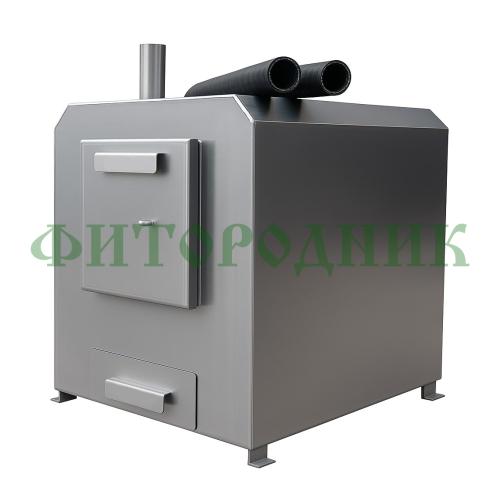 внешняя квадратная дровяная печь «steamlux» premium для бассейна и купели 65 квт