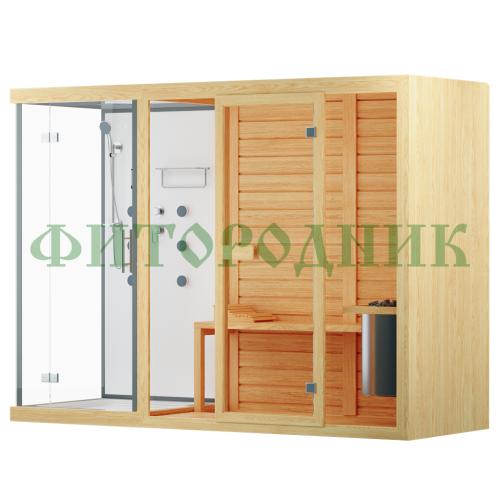 трехместная финская сауна «original» с душевой кабиной
