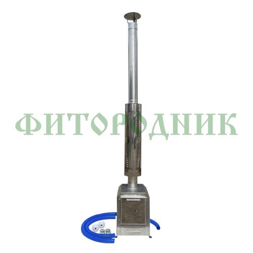 внешняя квадратная дровяная печь «steamlux» premium для бассейна и купели 40 квт