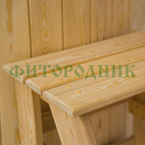 фурако круглая «comfort» из лиственницы с пластиковой вставкой с внешней печью с газовой горелкой 1700 мм