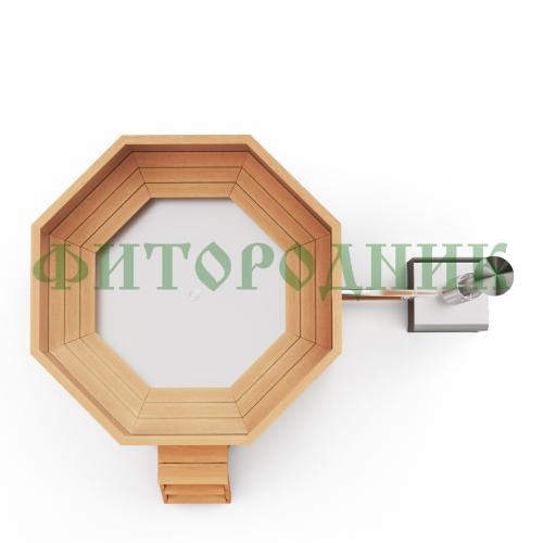 фурако «comfort октагон» из нержавеющей стали с внешней печью 2000 мм