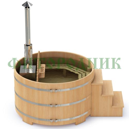 фурако круглая «premium» из кедра со встроенной печью 2000 мм