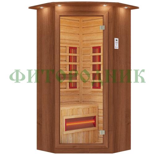 одноместная угловая инфракрасная сауна «interio» с керамическими излучателями