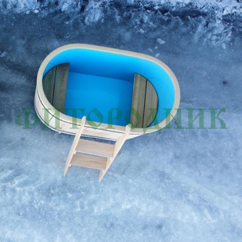 овальная купель «original» с пластиковой вставкой длина 1400 мм ширина 780 мм высота 900 мм