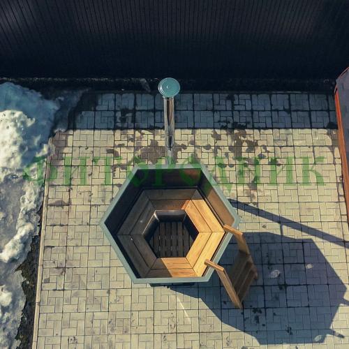 банный чан «original siberia» с печью 2150 мм