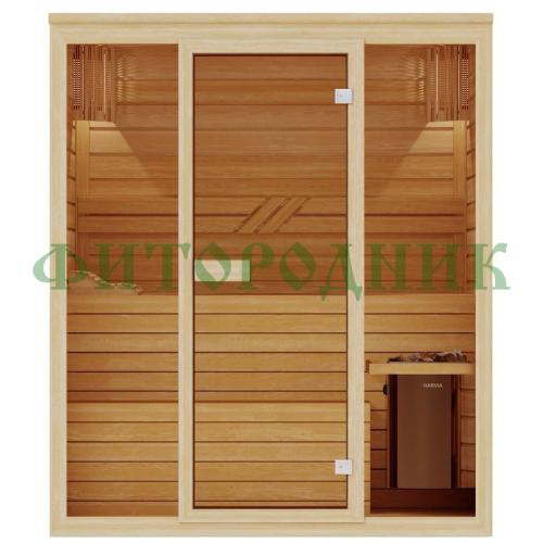 комбинированная сауна трехместная «comfort» с электрической печью и парогенератором
